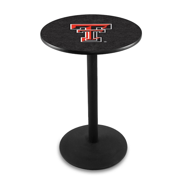 36" Blk Wrinkle Texas Tech Pub Table